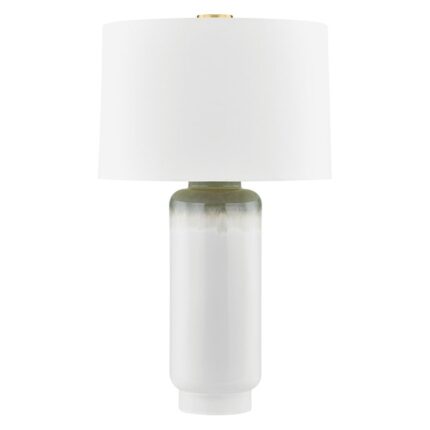 AGED BRASS CERAMIC MEADOW OMBRE TABLE LAMP