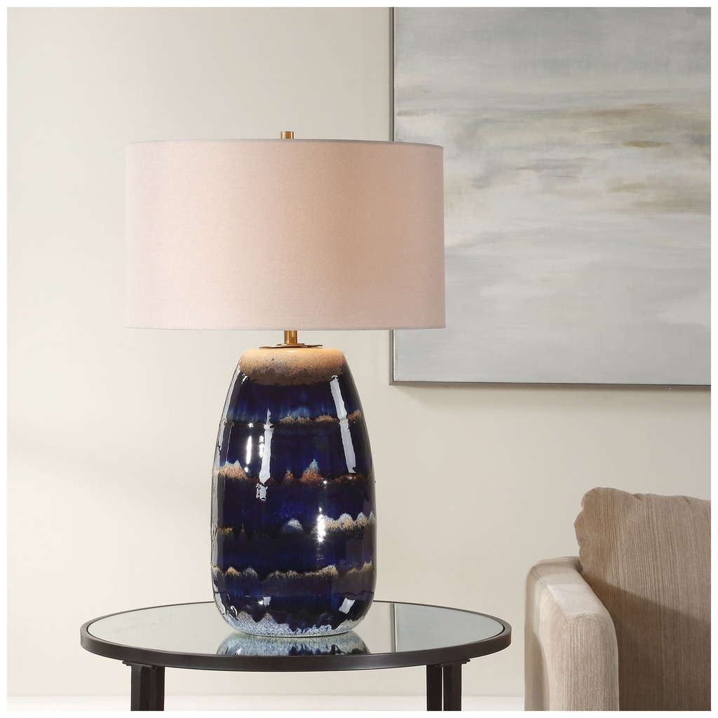 316_image2 BLUE CERAMIC TABLE LAMP
