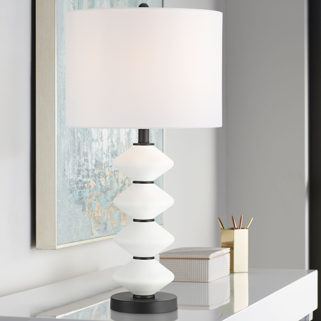 336_image2 BLACK AND WHITE GLASS TABLE LAMP