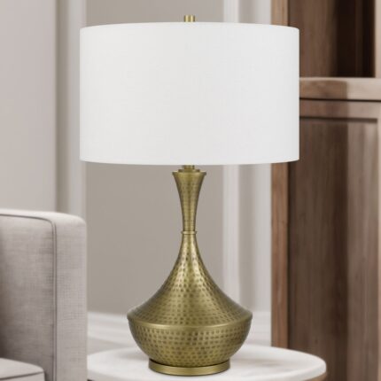 HOVE HAND HAMMERED METAL TABLE LAMP