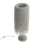 CRYSTAL LIGHT IN POLISHED NICKEL TABLE LAMP