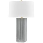AGED BRASS CERAMIC GRANITE TABLE LAMP