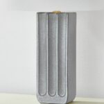AGED BRASS CERAMIC GRANITE TABLE LAMP