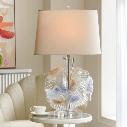 FOSSIL GLASS TABLE LAMP