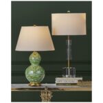 OCEAN GREEN PORCELAIN TABLE LAMP