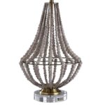 AURORA NATURAL WOOD BEADS CAGE TABLE LAMP