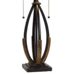 CAL LIGHTING DRAGON FLY ART GLASS TABLE LAMP