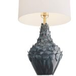COASTAL OCEAN BLUE CERAMIC TABLE LAMP
