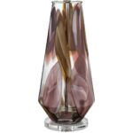WATERCOLOR PLUM MOUTH BLOWN GLASS TABLE LAMP