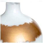 REVERSE PAINTED WHITE GOLD LAMP