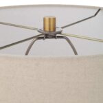 UTTERMOST MATTE BLACK GLASS TABLE LAMP