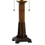 WOOD ART GLASS TABLE LAMP