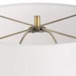 SPOTTED METALLIC GOLD GLASS TABLE LAMP
