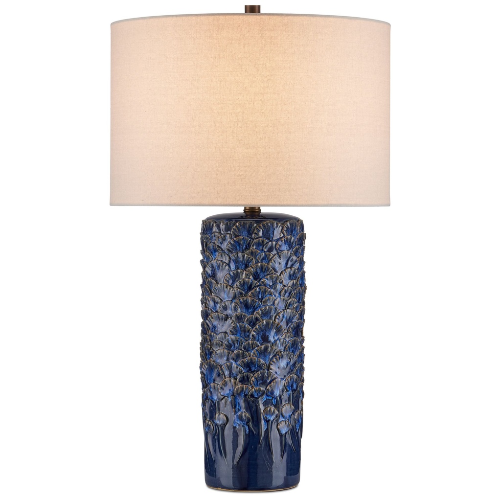 423_image1 FAIRMONT DARK BLUE CERAMIC TABLE LAMP