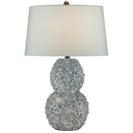 JESSAMINE BLUE CERAMIC TABLE LAMP