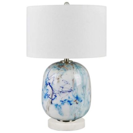 CHANNING BLUE DRIPPED GLAZE TABLE LAMP