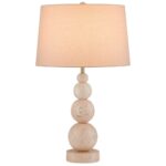 NATURAL TRAVERTINE MARBLE TABLE LAMP