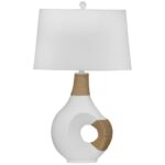 HIGH WHITE TABLE LAMP