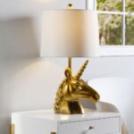 MAGICAL GOLDEN UNICORN TABLE LAMP