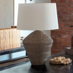 BLACK CERAMIC TABLE LAMP
