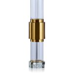 BRASS FINISH AND CRYSTAL TABLE LAMP
