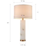 WHITE-GOLD MARBLE TABLE LAMP