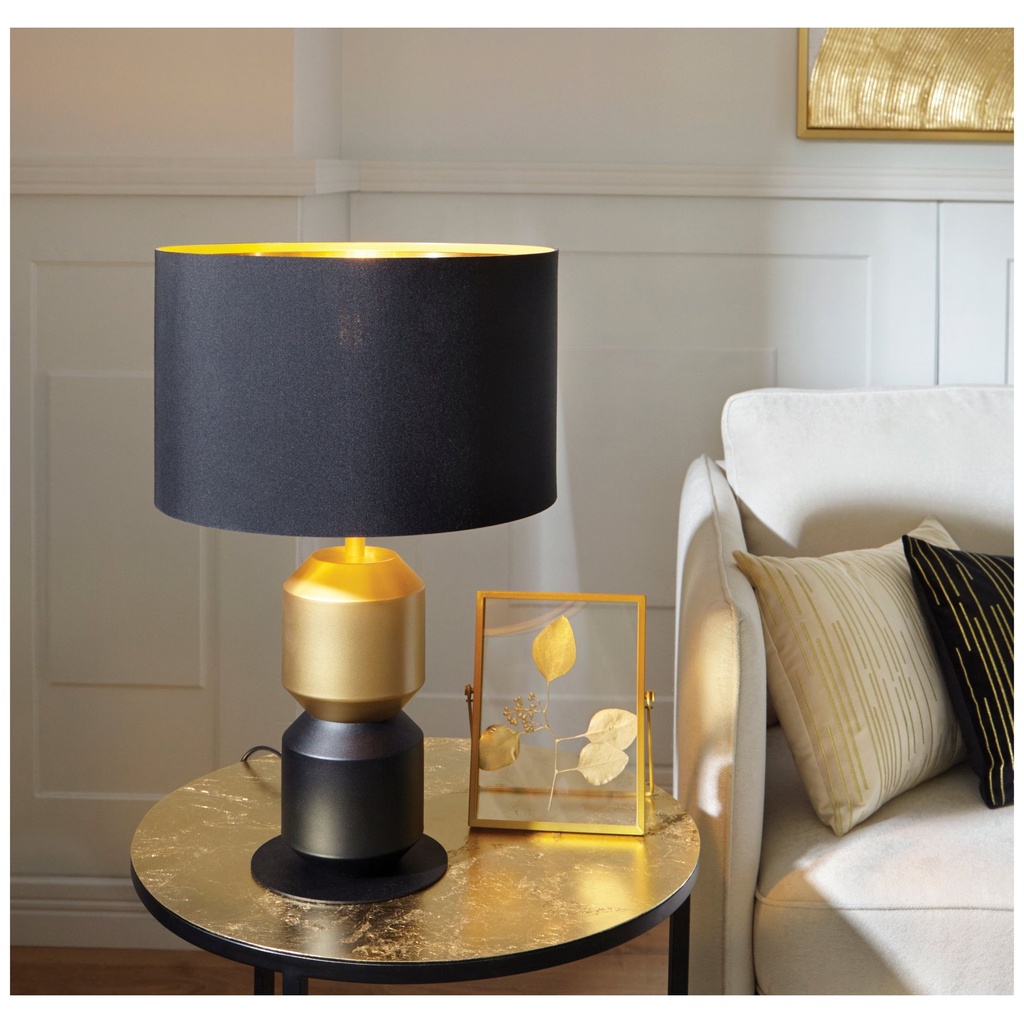 image_8_1024 Black and Gold Table Lamp with Fabric Shade