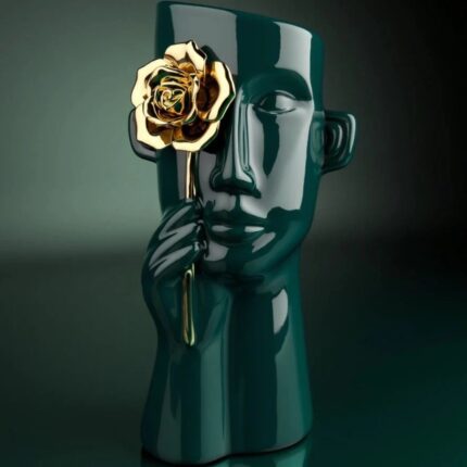 IMPERIAL GLOW CERAMIC ACCENT VASE