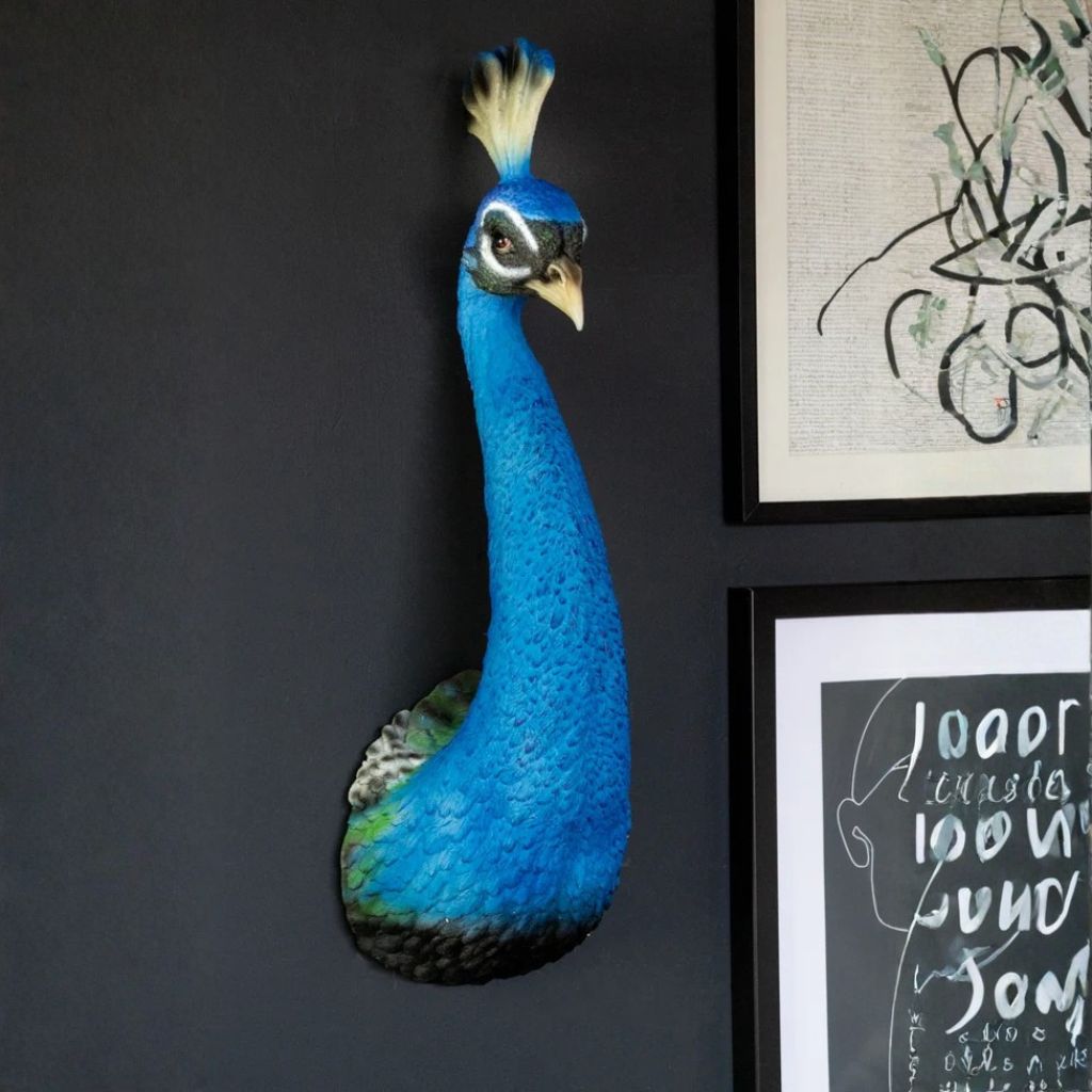 Peacock Wall Art — vibrant bird sculpture with intricate feather detailing for modern living room wall decor Peacock Wall Art — vibrant bird sculpture with intricate feather detailing for modern living room wall decor