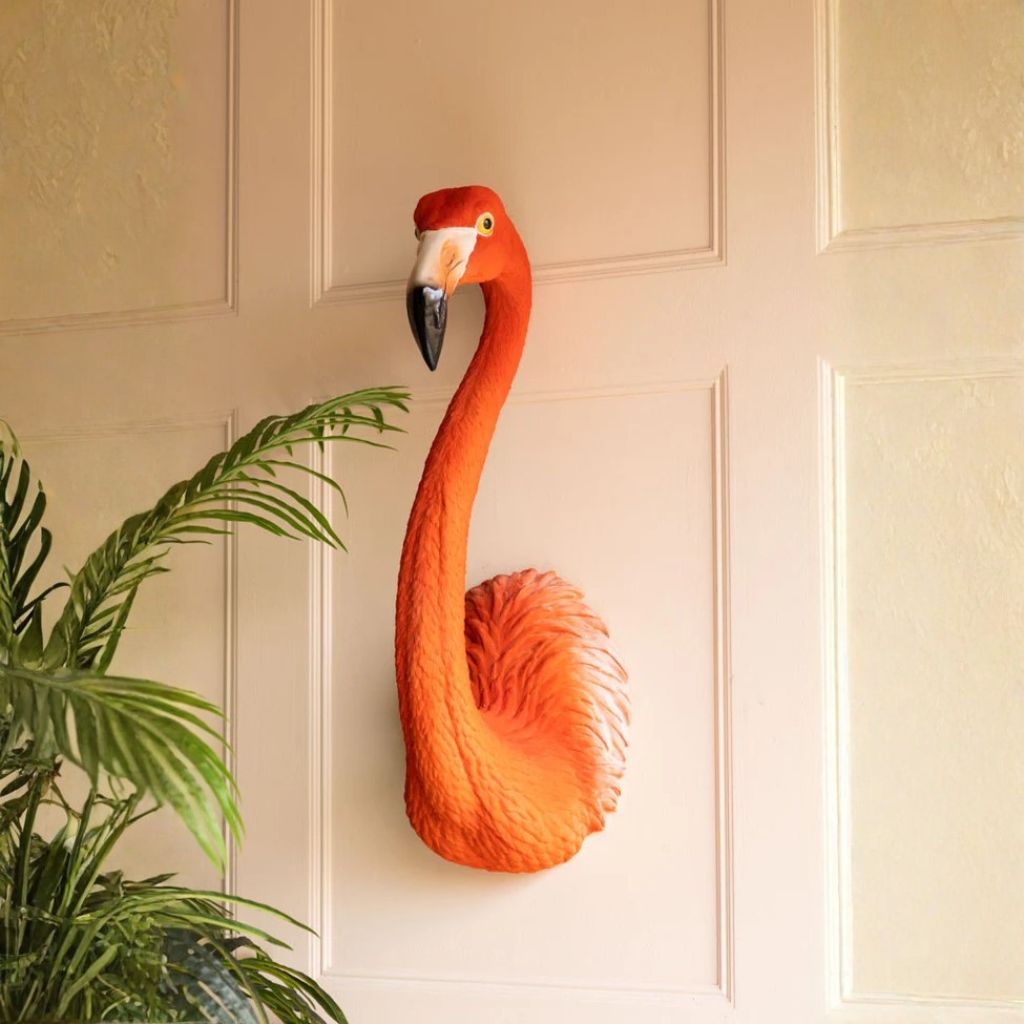 1 FLAMINGO HEAD WALL ART