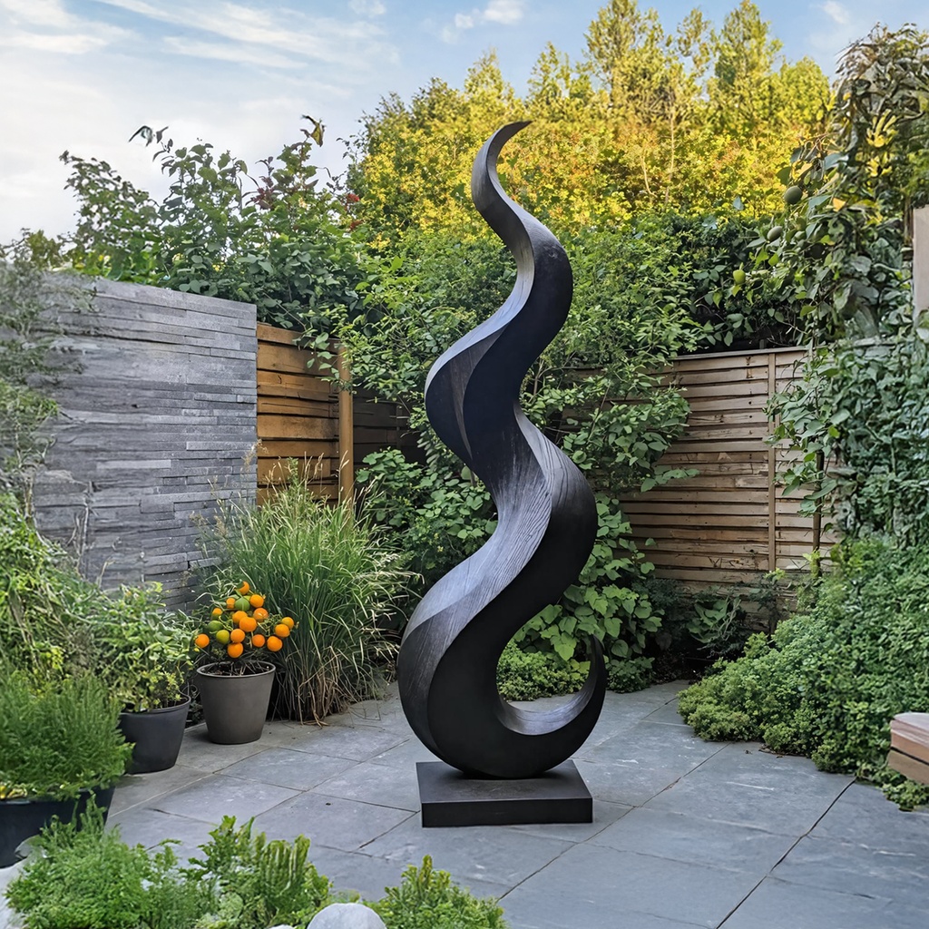11_mid_century_large_1 MID CENTURY LARGE WOODEN SCULPTURE BLACK