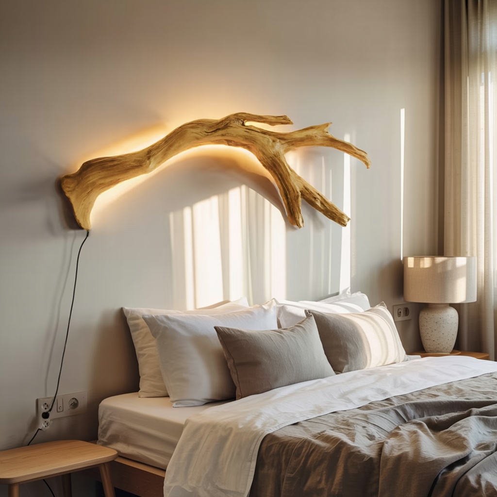 12_modern_organic_branch_5 MODERN ORGANIC BRANCH LED WALL LAMP OAK