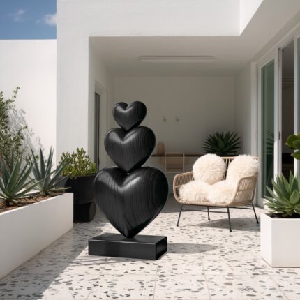 HANDCRAFTED WOODEN SCULPTURE BLACK