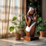 HANDCRAFTED 3D WOOD ART BROWN