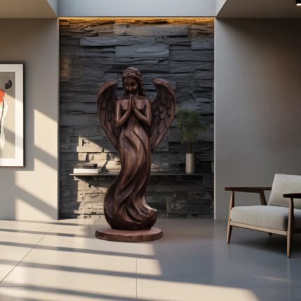 RUSTIC ABSTRACT SCULPTURE WALNUT