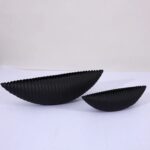 RIPPLE FORM VASE BLACK