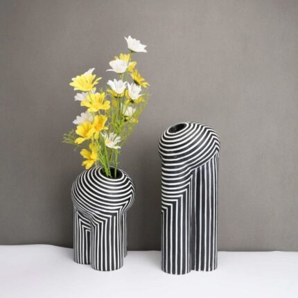 ETHEREAL ASCENT ABSTRACT RESIN VASE
