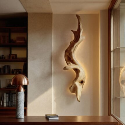 RUSTIC ORGANIC WALL LAMP BROWN