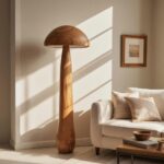 MODERN MUSHROOM FLOOR LAMP BROWN