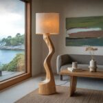 RUSTIC SCULPTURAL FLOOR LAMP