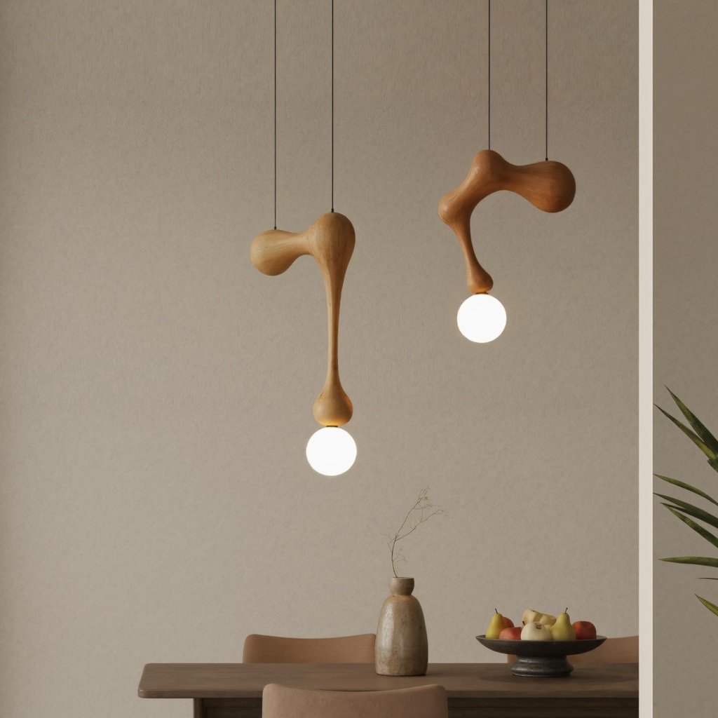 36_modern_organic_pendant_1 ORGANIC PENDANT LIGHT WITH SCULPTURAL FORM