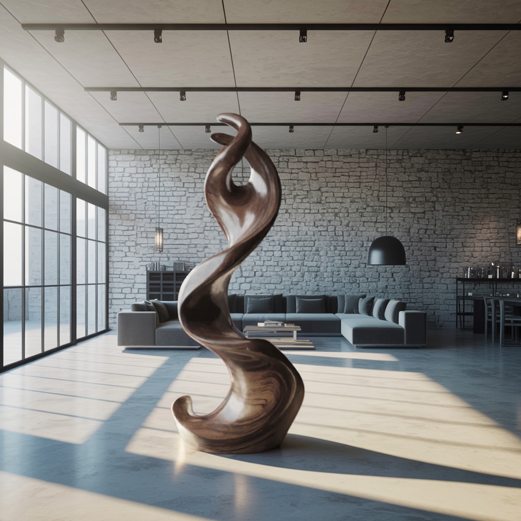 3_farmhouse_large_twisted_7 FARMHOUSE LARGE TWISTED SPIRAL FLOOR ART WALNUT