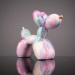 Pop Poodle Dog Sculpture — modern art sculpture for sale, home decor accent piece by Lume Art Gallery