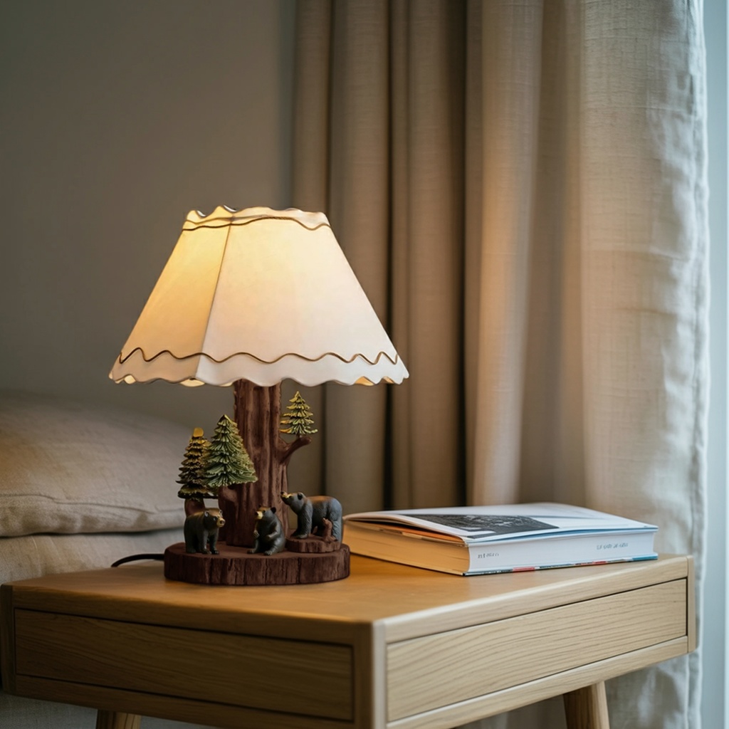 41_rustic_bear_table_7 RUSTIC BEAR TABLE LAMP WALNUT