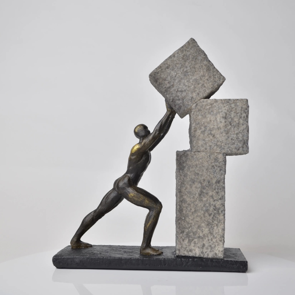 55_vertical_bronze_strive_1 VERTICAL BRONZE STRIVE FIGURINE