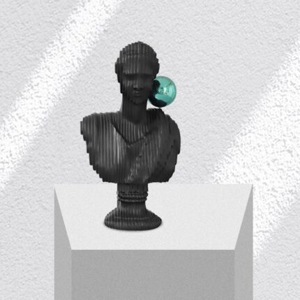 MUSE BUST BLACK SCULPTURE