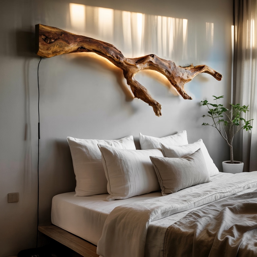 6_modern_organic_wall_6 MODERN ORGANIC WALL LIGHT BRANCH BROWN