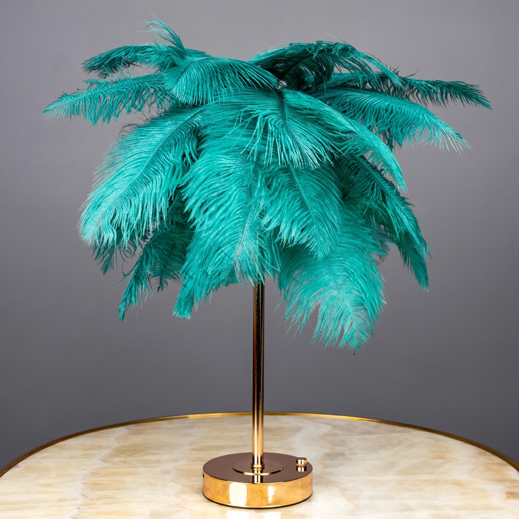 88_feather_glow_lamp_1 EMERALD FEATHER GLOW LAMP