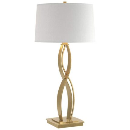 TALL MODERN BRASS TABLE LAMP