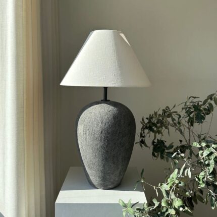 Black Aged Ceramic Table Lamp